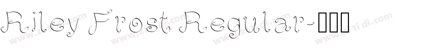 Riley Frost Regular字体转换